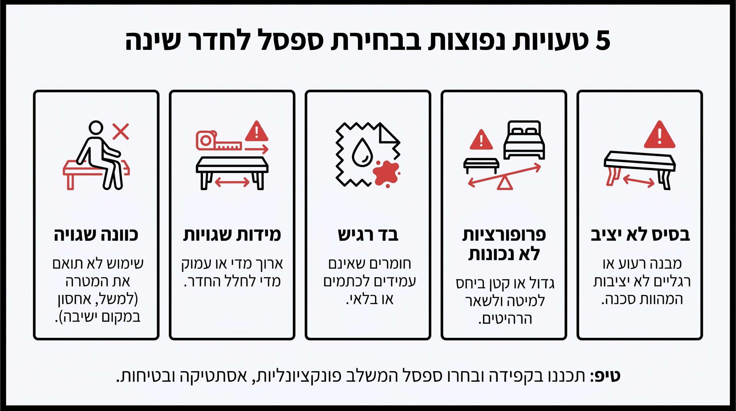 טעויות נפוצות בבחירת ספסל מרופד לחדר שינה