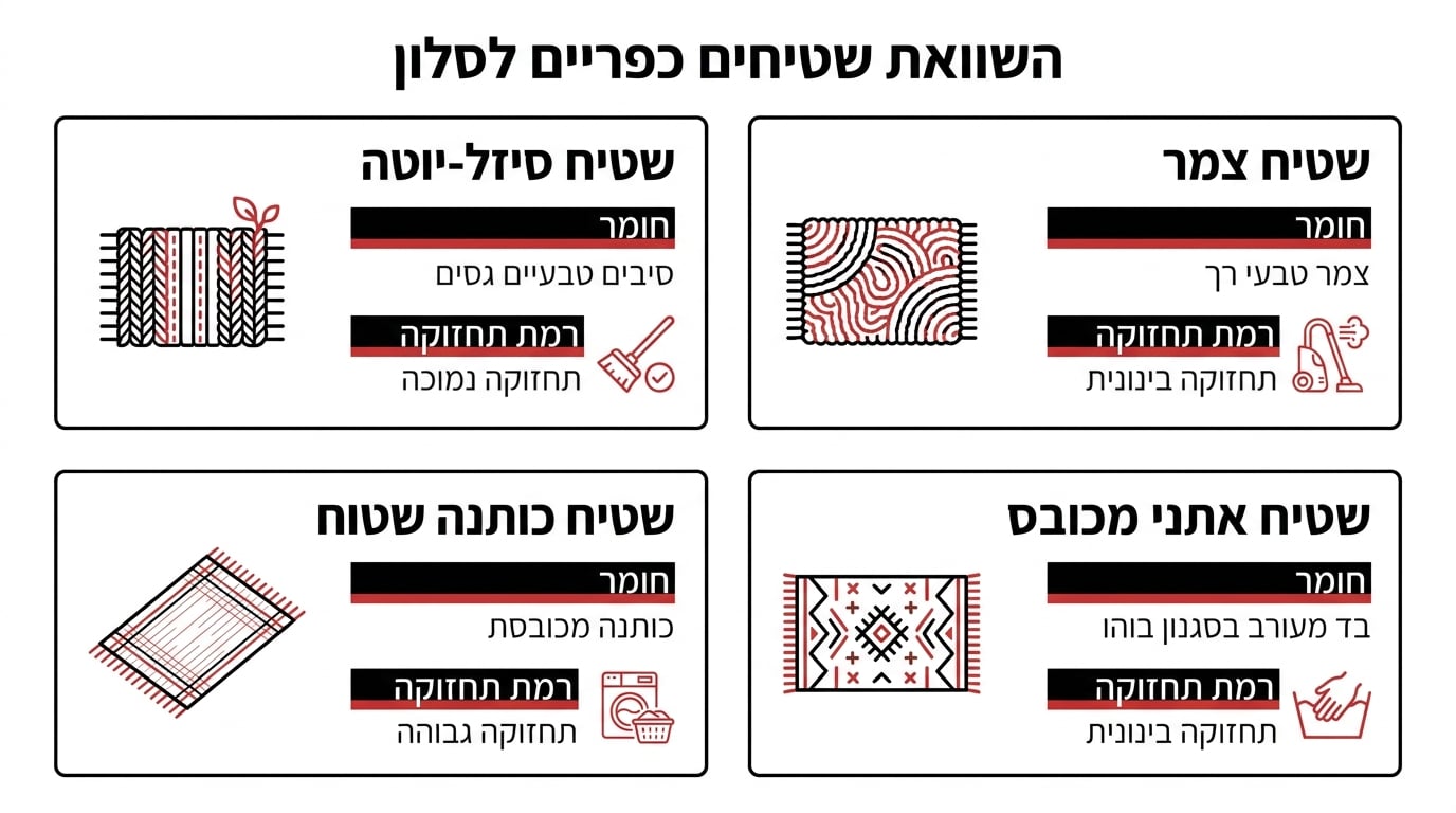 כריות נוי ושטיחים כפריים לעיצוב סלון חמים