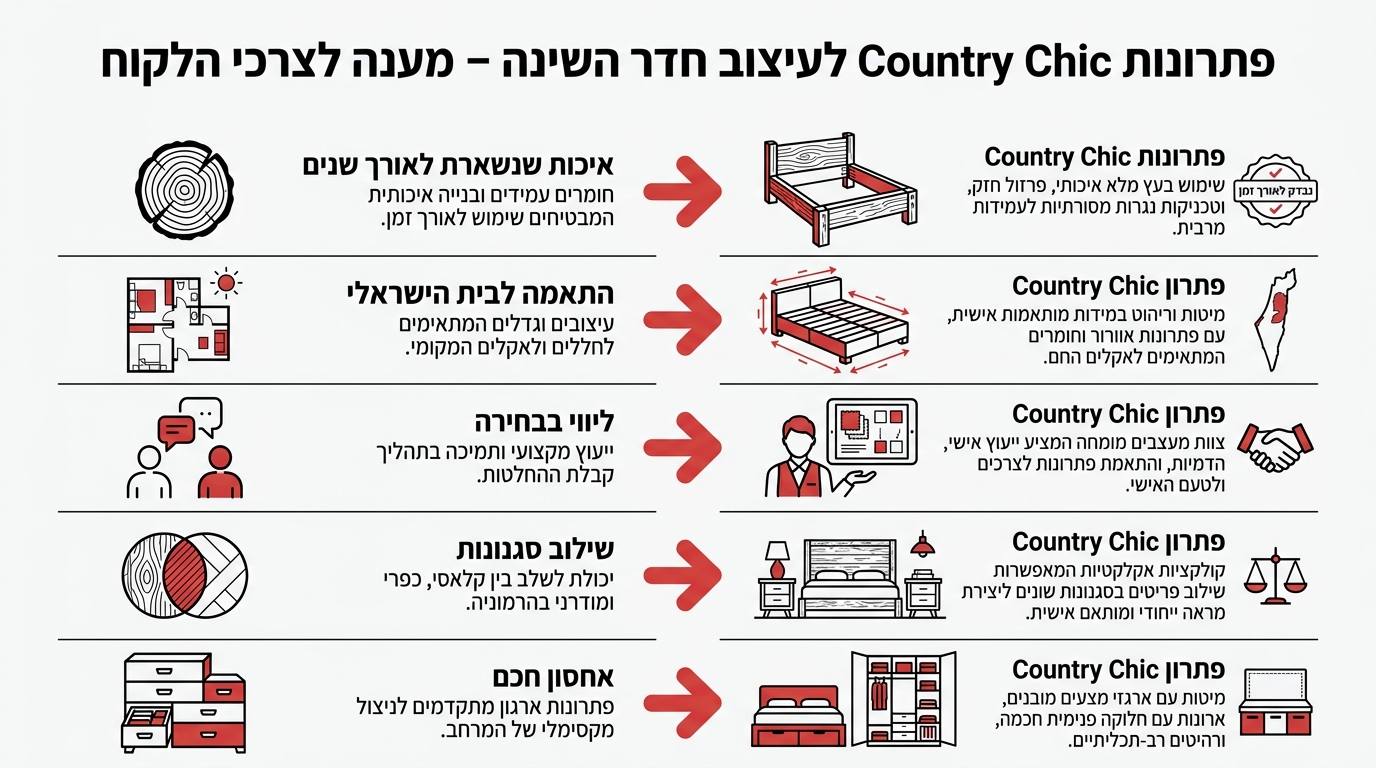 צוות Country Chic מסייע לזוגות לעצב את חדר השינה המושלם
