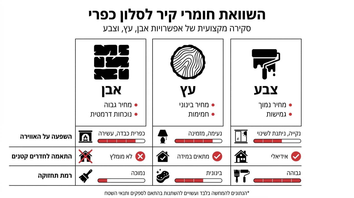 צבעים מתאימים לקירות סלון כפרי - גוונים טבעיים וחמים