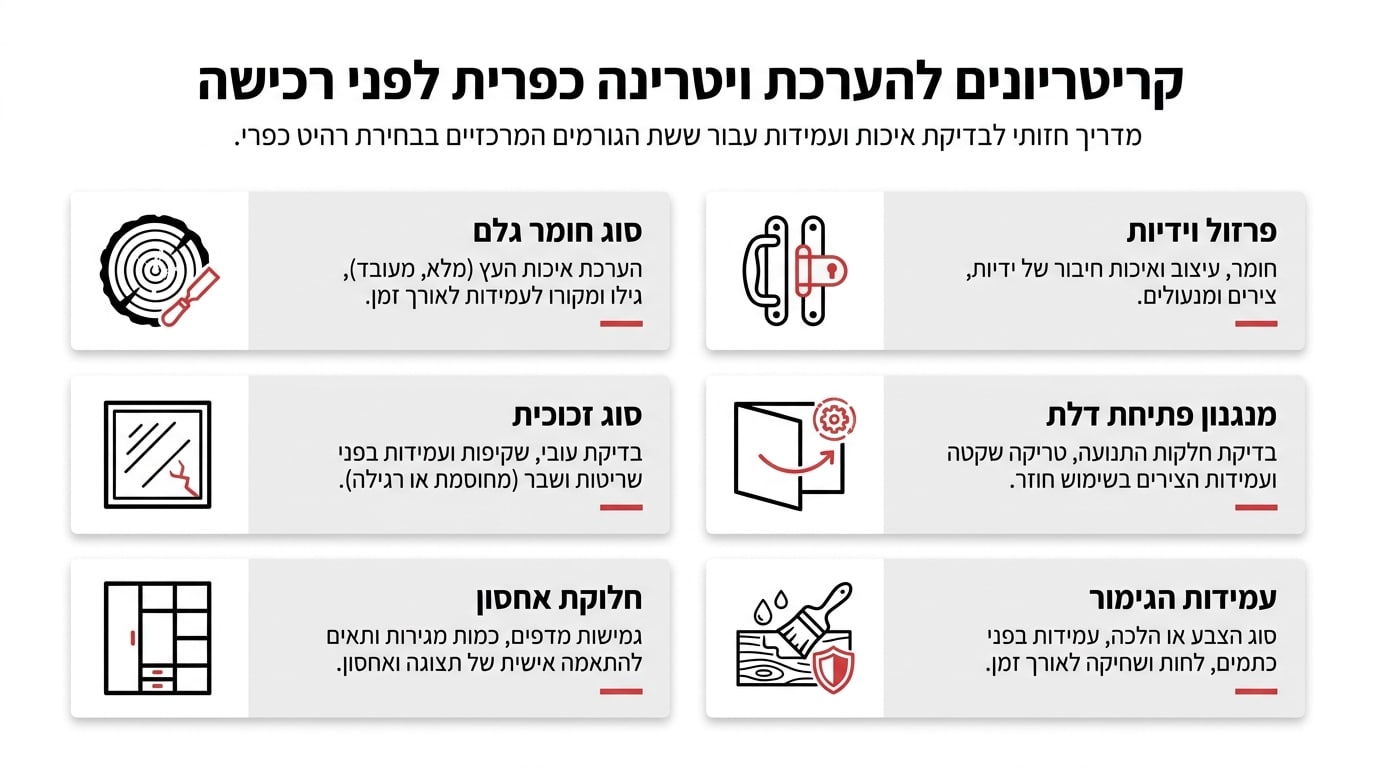 מה חשוב לבדוק לפני קניית ויטרינה כפרית מעוצבת